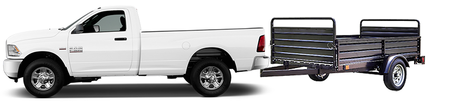 Pickup Truck and Trailer 900w